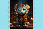 Cute Cartoon Shaman Animals, a Wallpaper Graphic by Whiskey Bee Boutique (Thumbnail 3 of 21)