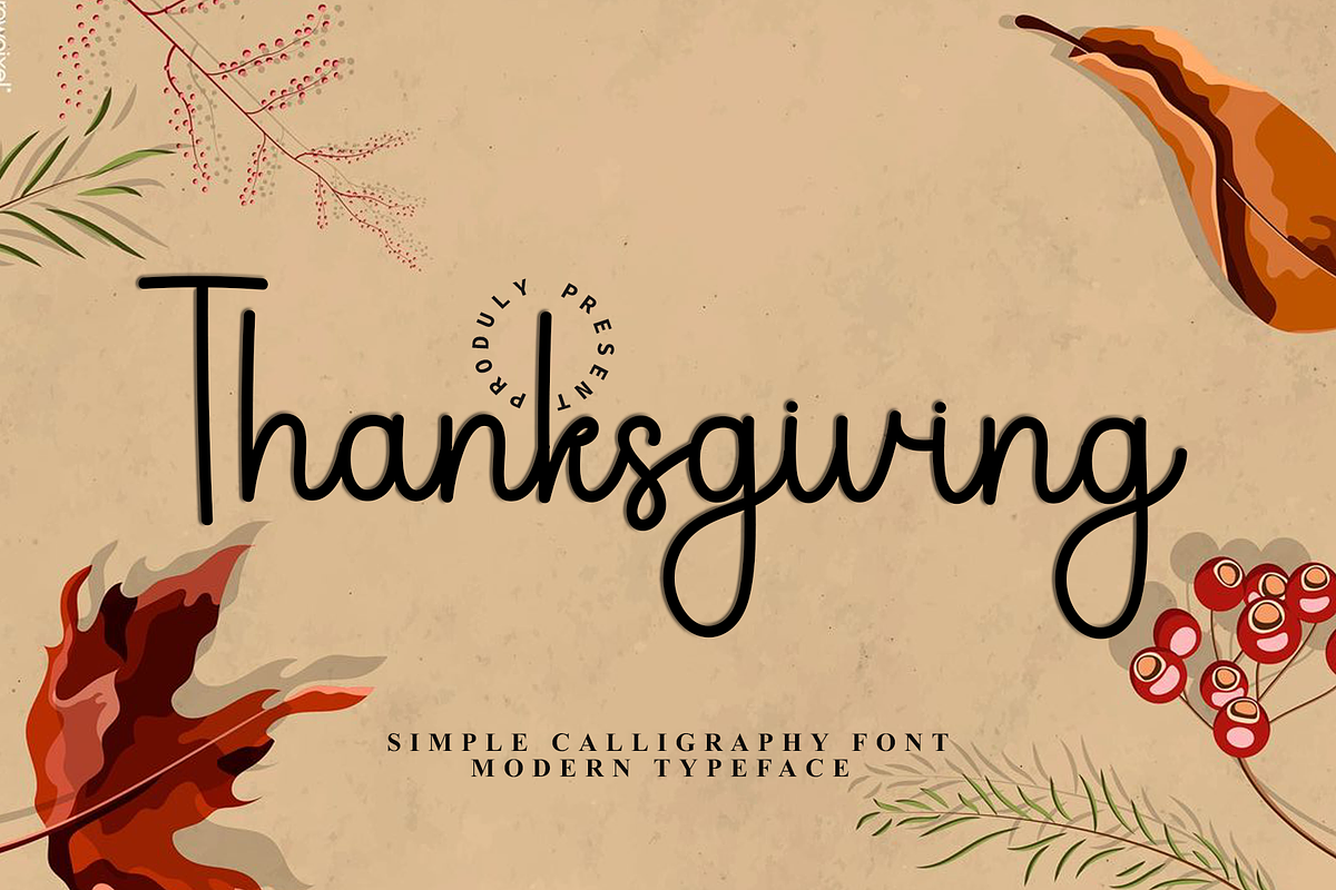 Thanksgiving, a Handwritten Font by InermediaSTUDIO (Photo 1 of 8)