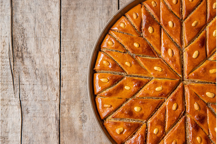 Oriental sweet baklava with nuts, a Food & Drink Photo by yanadjana