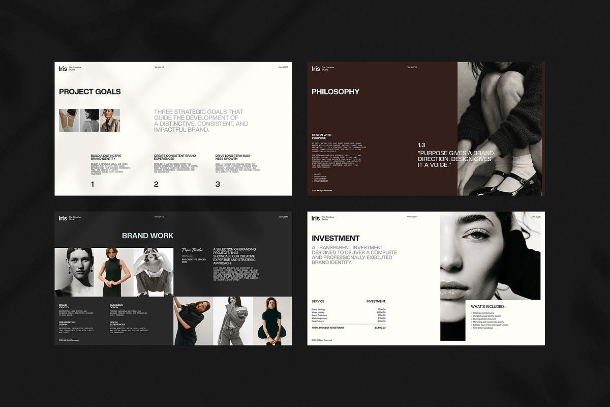 Iris Brand Proposal | Canva, a Presentation Template by evgenystudio (Photo 3 of 11)