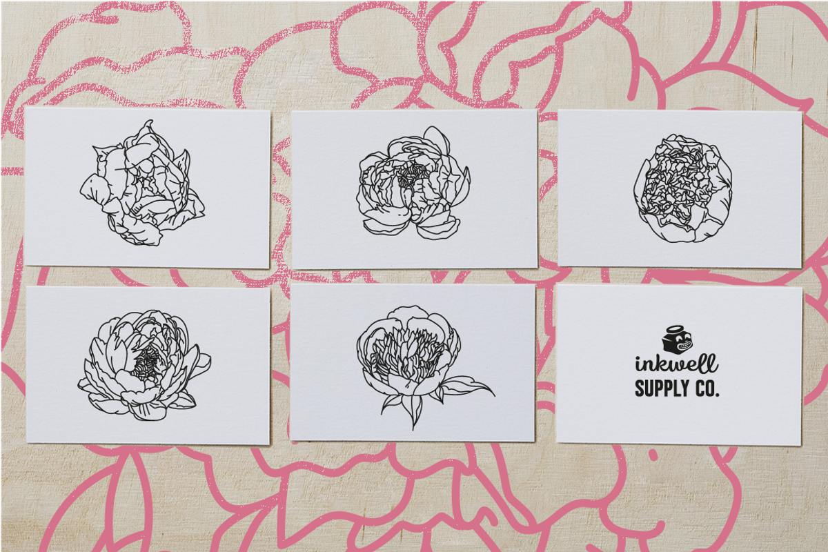 50 Peony Flower Vector Illustrations, an Illustration by Inkwell Supply Co (Photo 10 of 20)