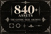 840+ Ornaments&Cybersigilism Bundle, an Object Graphic by Benone Studio (Thumbnail 1 of 11)