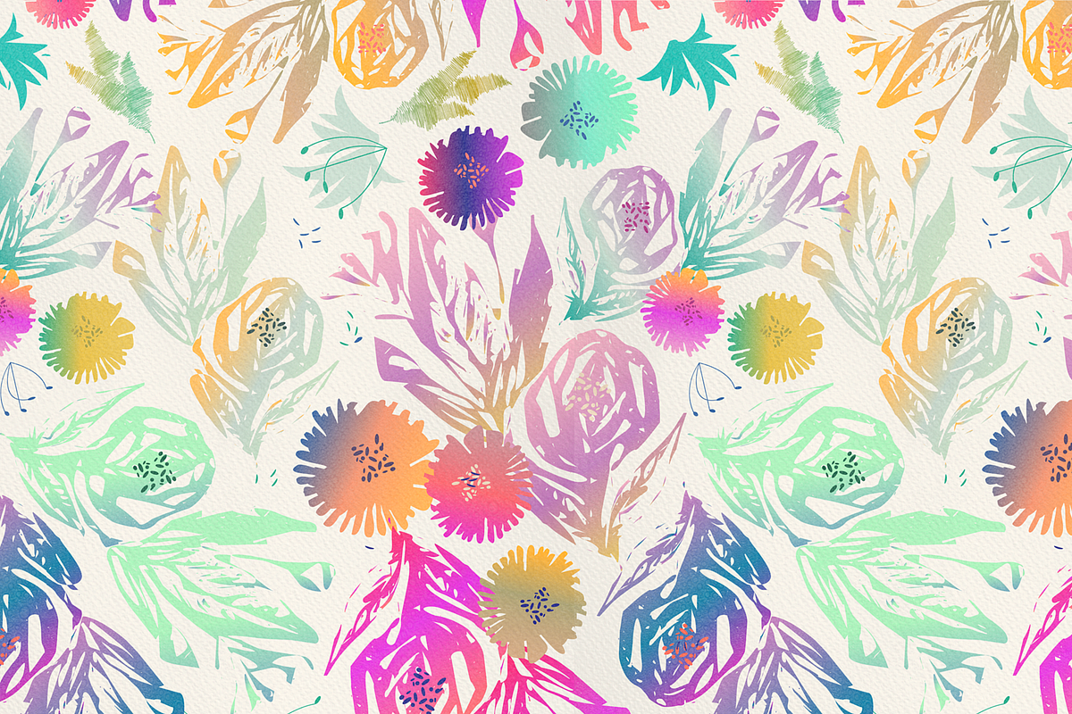 Floral Pop Art pattern, a Pattern Graphic by Anny Cecilia Walter (Photo 2 of 4)