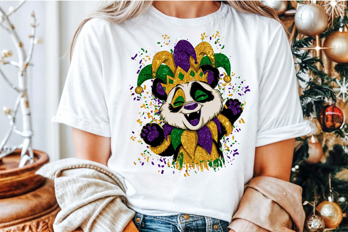 Whimsical Mardi Gras Panda Clipart, an Illustration by Sublimation Artist (Photo 5 of 6)
