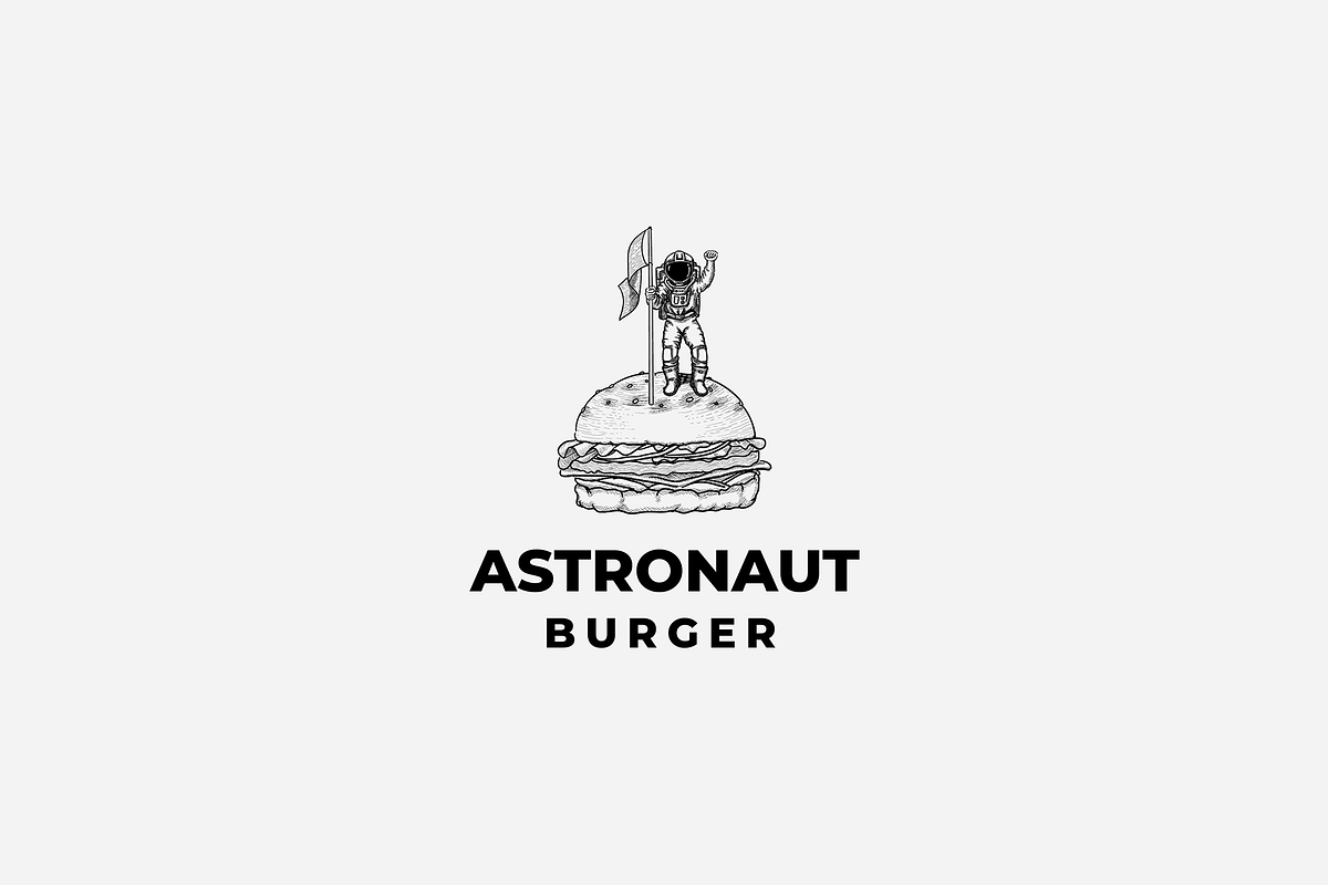 Astronaut Illustration Logo Bundle, a Branding & Logo Template by lineandcircle (Photo 5 of 6)