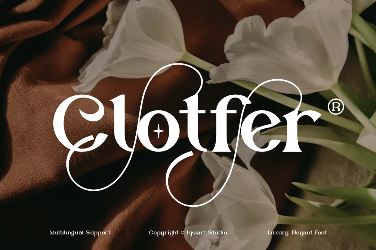 Clotfer - Modern Aesthetic Font, a Serif Font by Iqsiart Studio (Photo 1 of 14)