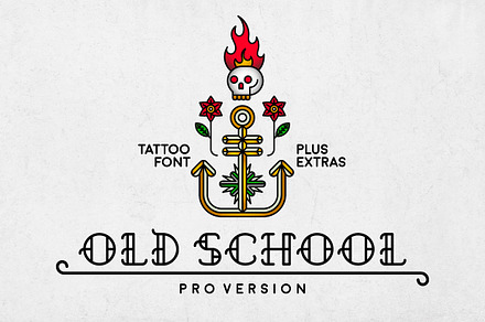 Old School - cool tattoo retro font
