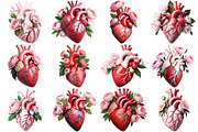 Floral Heart Clipart, an Illustration by Forhadx5 (Thumbnail 2 of 5)