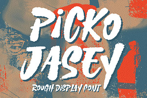 Picko Jasey - Rough Brush Font, a Handwritten Font by HanzelSpace Studio
