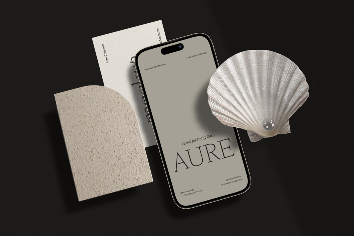 Aure - Business Card Mockup Set, an iPhone Mockup by Oasis Mockups (Photo 1 of 9)