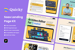 Video Editor Web Landing Page, a Landing Page Template by UICreative