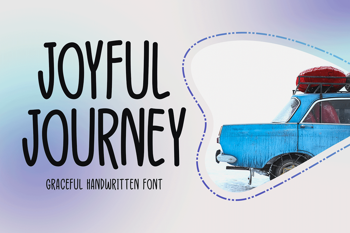 Joyful Journey Typeface, a Handwritten Font by Seemly Fonts (Photo 1 of 5)