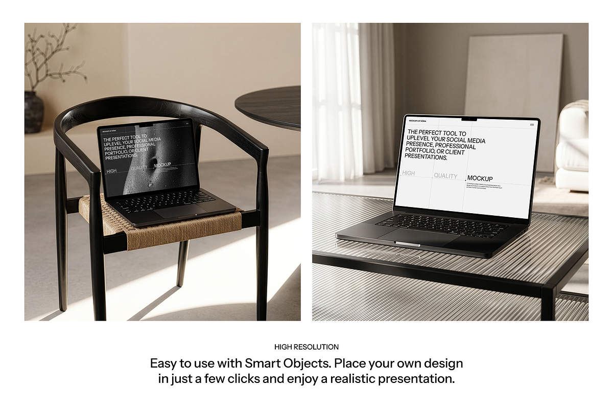 Premium MacBook Mockup Set, a Mac Mockup by The Noma Studio (Photo 4 of 7)