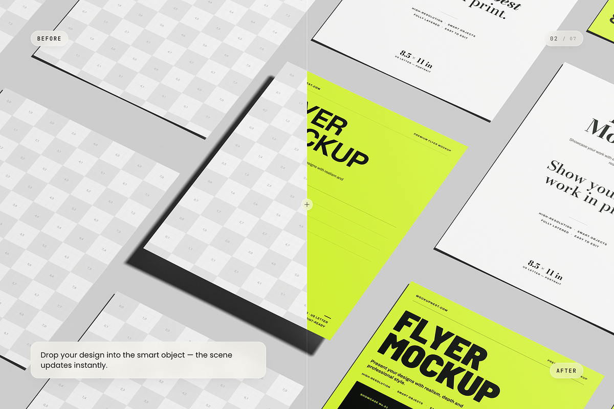 US Letter Flyer Mockup, an Advertising Mockup by Toasin Studio (Photo 2 of 7)