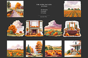 Autumn Clipart | Fall Pumpkins Image, a Seasonal Illustration by GlamArtZhanna (Thumbnail 8 of 8)