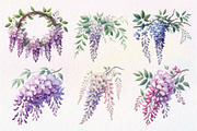 Wisteria Floral Garden Clipart, an Illustration by Dream Creation (Thumbnail 5 of 7)