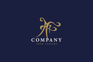 AF Letter Mark Logo Script