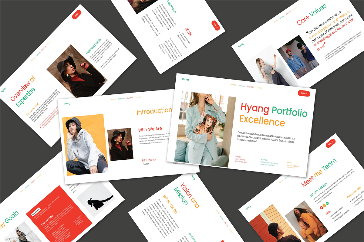 Hyang Portfolio Powerpoint Template, a Presentation Template by Caprio Studio (Photo 1 of 8)