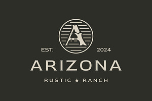 Letter A Vintage Rustic Western Logo, a Branding & Logo Template by Buqancreative