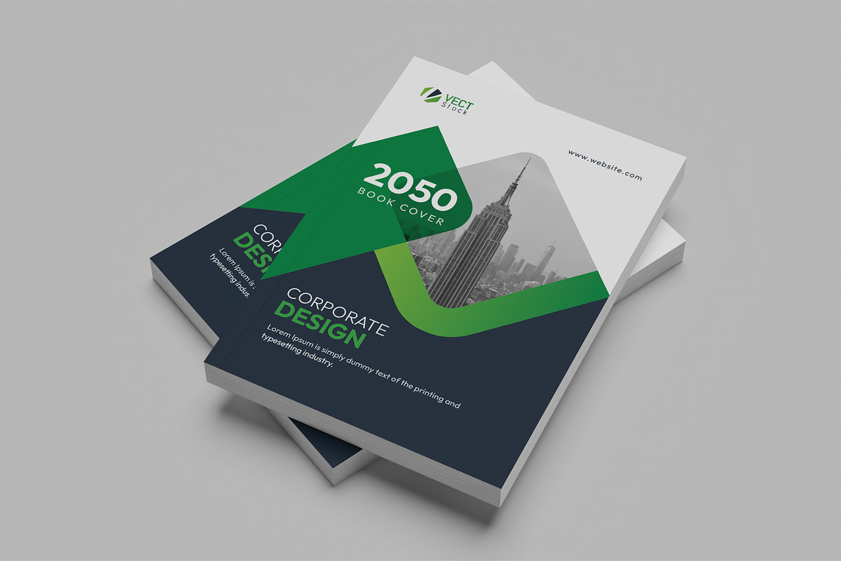 Corporate Book Cover Design Template, a Print Template by VectStock (Photo 3 of 4)