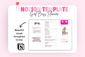 Girl Boss Planner Notion Template