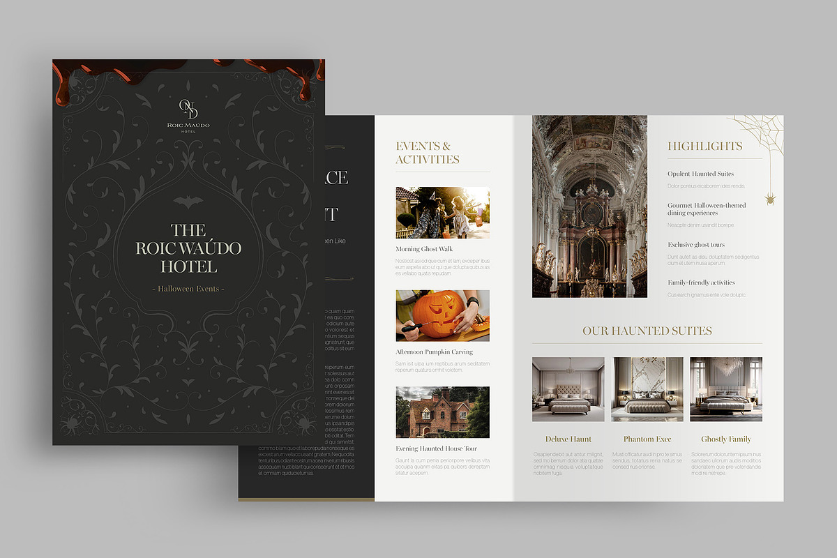 Halloween Hotel Mini Brochure Templa, a Brochure Template by BrandPacks (Photo 2 of 5)