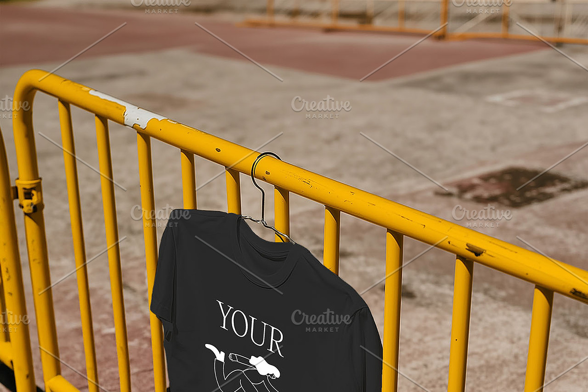 Streetwear Hanging T-Shirt Mockup, a Shirt Mockup by ABC Studio (Photo 3 of 5)