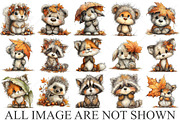 Whimsical Autumn Animals Clipart, a Seasonal Illustration by Canvas Craft (Thumbnail 4 of 10)