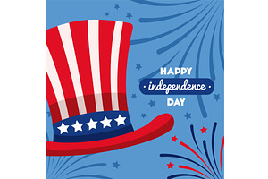 Usa independence day postcard, an Illustration by studiogstock