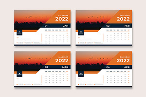 2022 Desk Calendar Templates