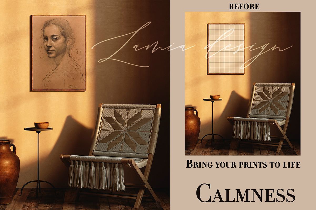 Calmness room Frame Mockups Vertical, a Household Mockup by LAMIA DESIGN (Photo 5 of 12)