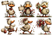 Whimsical Easter Duck Clipart, an Illustration by Pixels.Craft (Thumbnail 4 of 6)