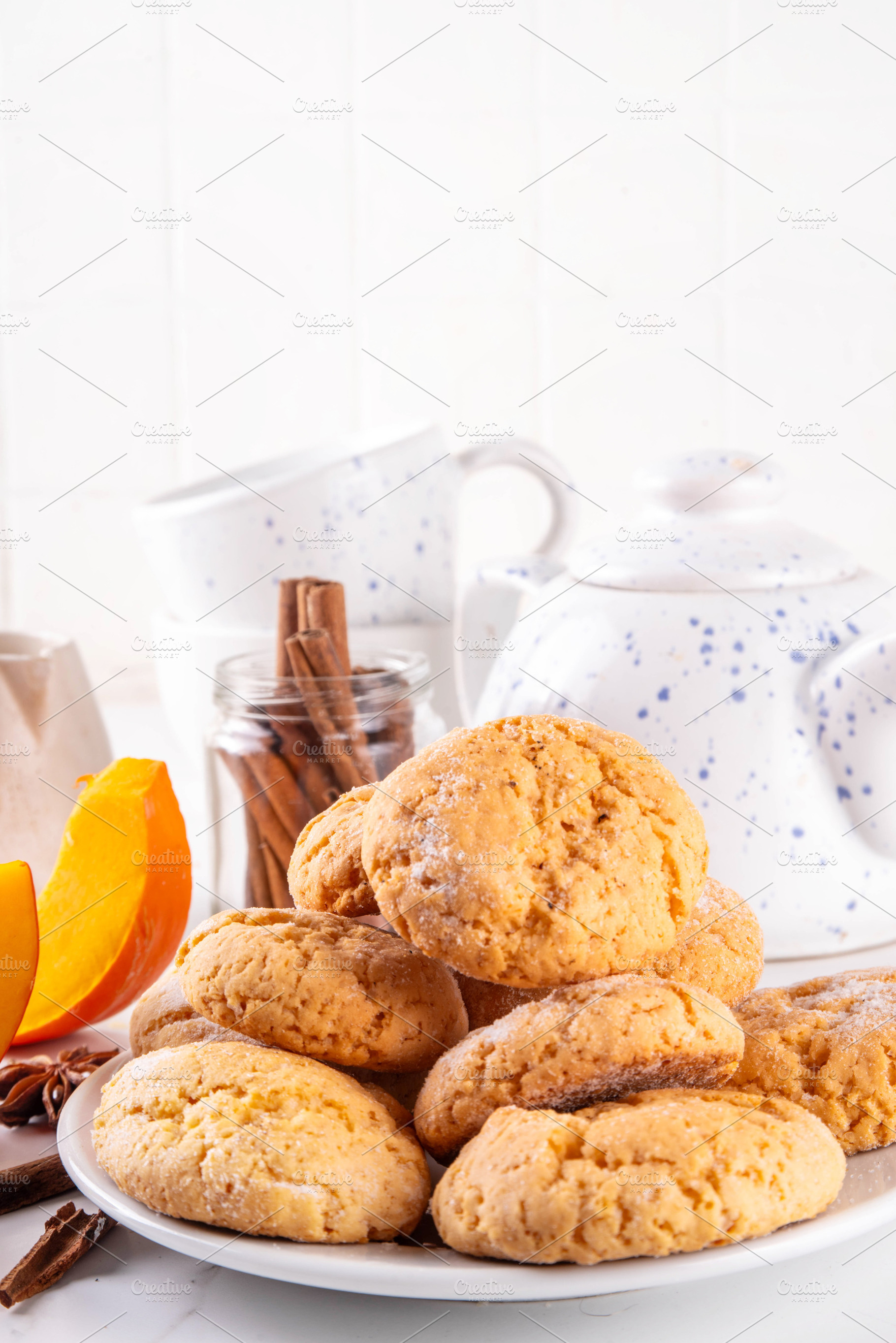 Tasty fresh baked pumpkin cookies, a Food & Drink Photo by Rimma