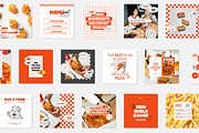 Fast Food Instagram Template Kit, a Social Media Template by Mila Estudio (Thumbnail 3 of 6)