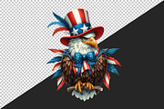 Watercolor Patriotic Eagles Clipart, an Animal Illustration by Craft Nest (Thumbnail 4 of 4)