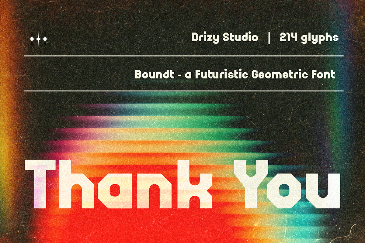 Boundt – Futuristic Geometric Font, a Sans Serif Font by Drizy (Photo 8 of 8)