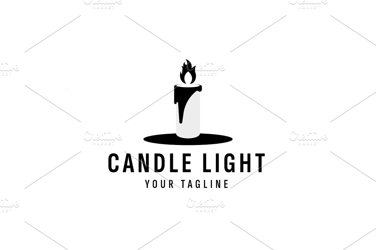 candle logo vector icon illustration, a Branding & Logo Template by Dyn Studio