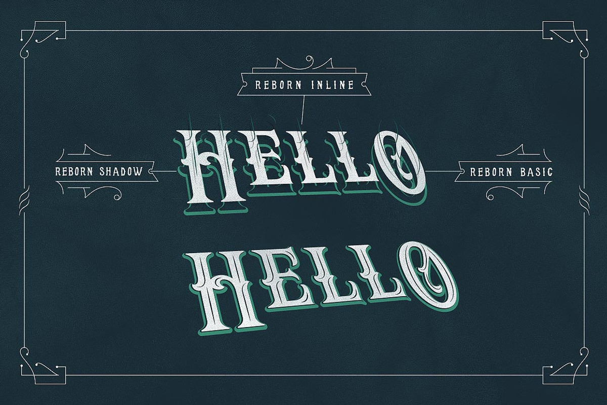 Reborn Typeface + Extras preview 2