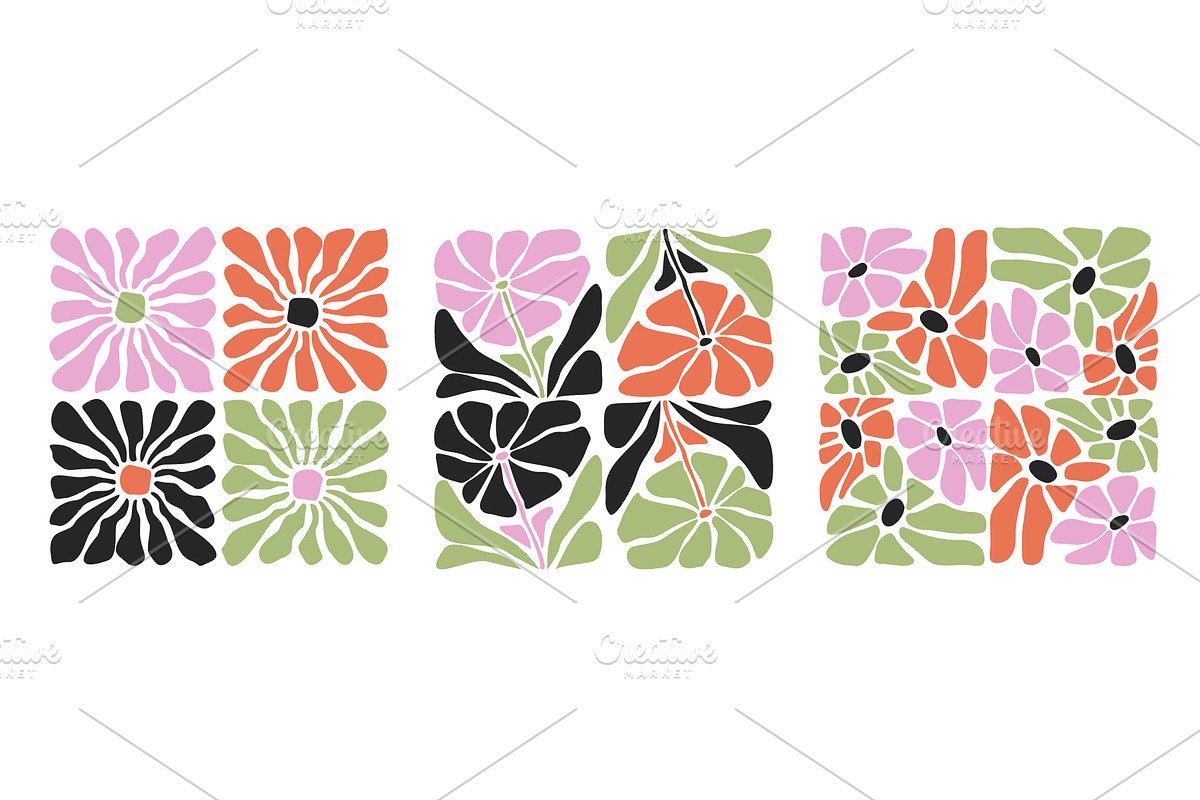 Groovy floral patterns with Matisse, an Object Illustration by art PVP - market