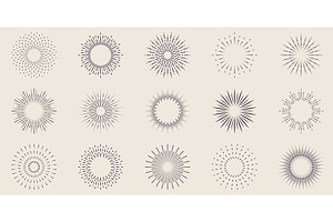 Firework And Starburst Set, an Object Illustration by Gentle Studio