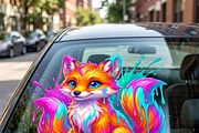 Cute Rainbow Paint Drip Fox, a Shirt Mockup by Vector Stall (Thumbnail 11 of 15)
