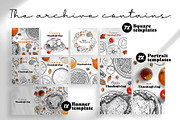 Thanksgiving social media templates, a Social Media Template by MuzaInspires (Thumbnail 2 of 2)