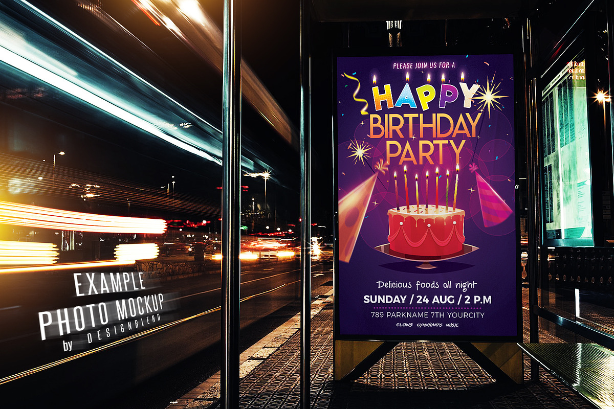Happy Birthday Party Flyer Template, a Flyer Template by designblends@gmail.com (Photo 3 of 3)