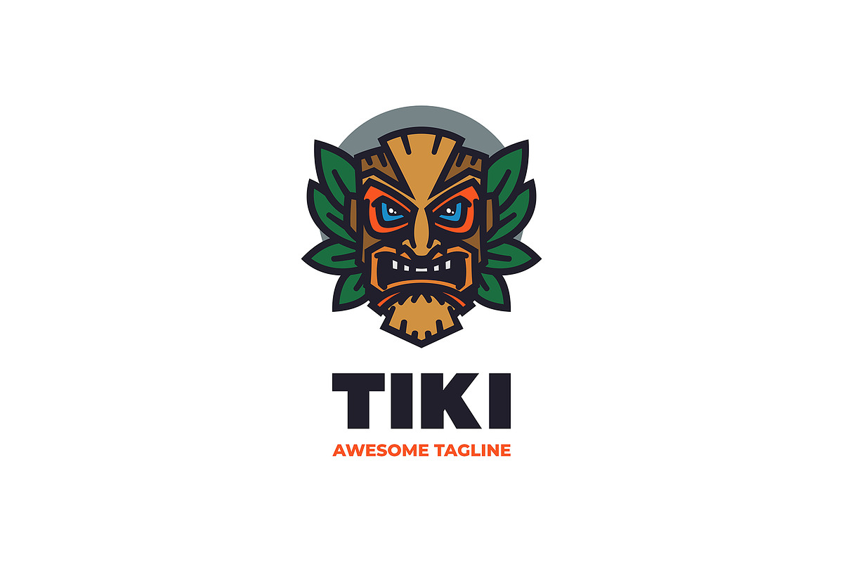 Tiki Mask Mascot Cartoon Logo, a Branding & Logo Template by Artnivora.Std