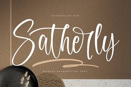 Satherly Modern Handwritten Font, a Script Font by Letterena Studios Script