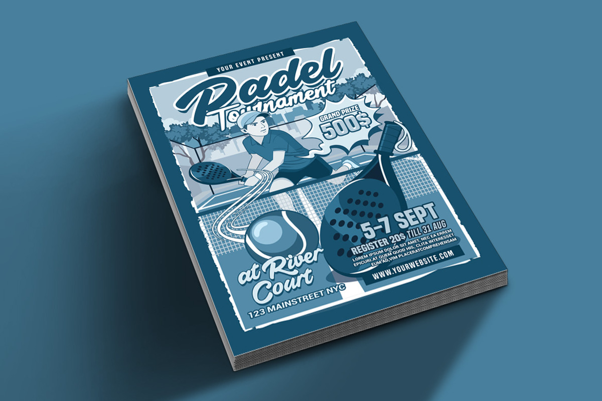 Padel Tournament Flyer, a Flyer Template by Muhamad Iqbal hidayat (Photo 2 of 4)