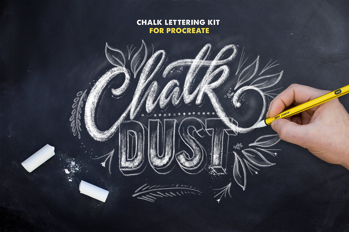 Chalk Dust - Procreate Lettering Kit by Ian Barnard