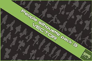 People silhouette VECTOR pack 3, a Person Illustration by stallfish's art store