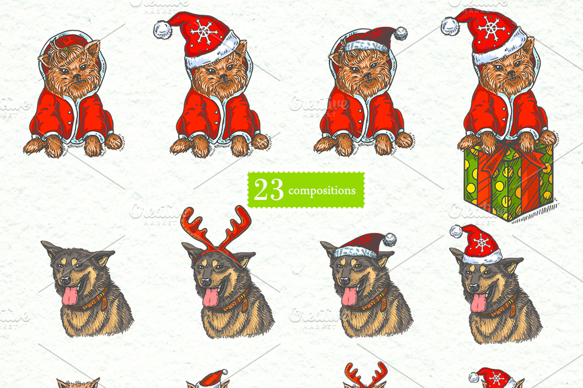 Vector collection Year Of The Dog, an Illustration by AnnieDove (Photo 4 of 6)