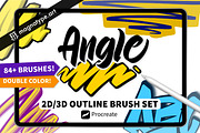 Outline ANGLE Brush Set, a Brush Add-On by Magnatype (Thumbnail 1 of 5)